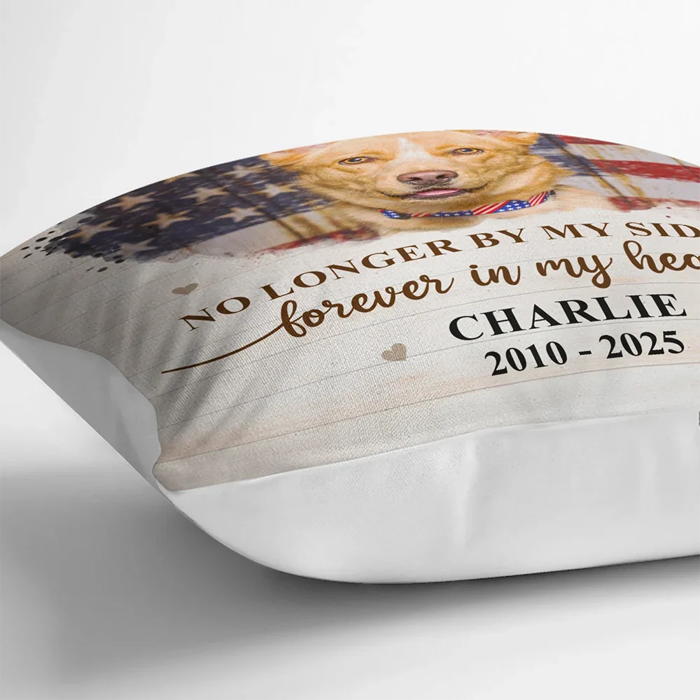 Custom Photo Forever Loved Memorial Dog Cat Family - Personalized Pillow - Image 3