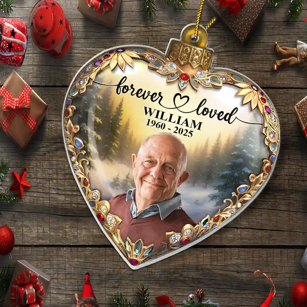 Custom Photo Forever Loved Memorial Dog Cat - Personalized Custom Shaped Acrylic Ornament - Image 6