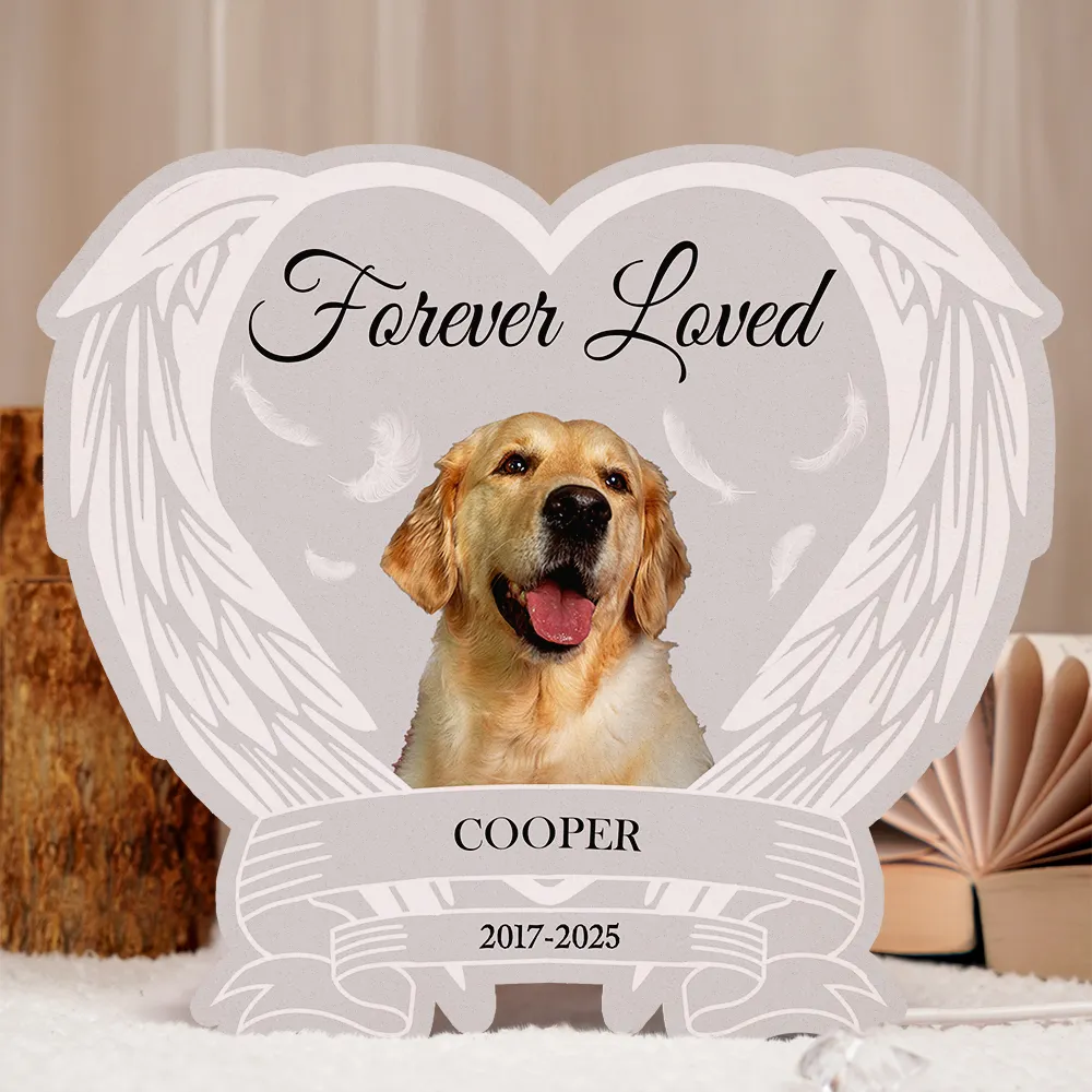 Custom Photo Forever Loved Memorial Dog Cat - Personalized Custom Shaped Light Box - Image 6