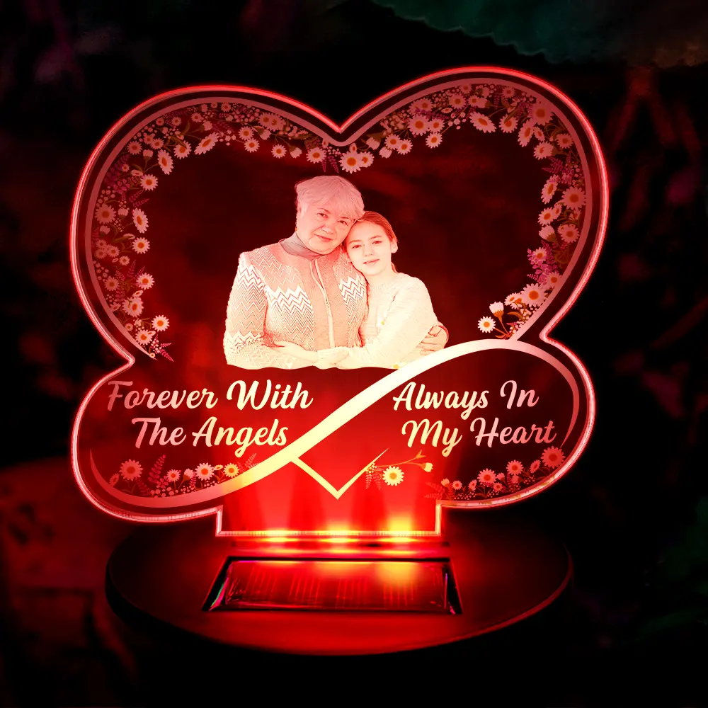 Custom Photo Forever With The Angels - Personalized Solar Light - Image 3