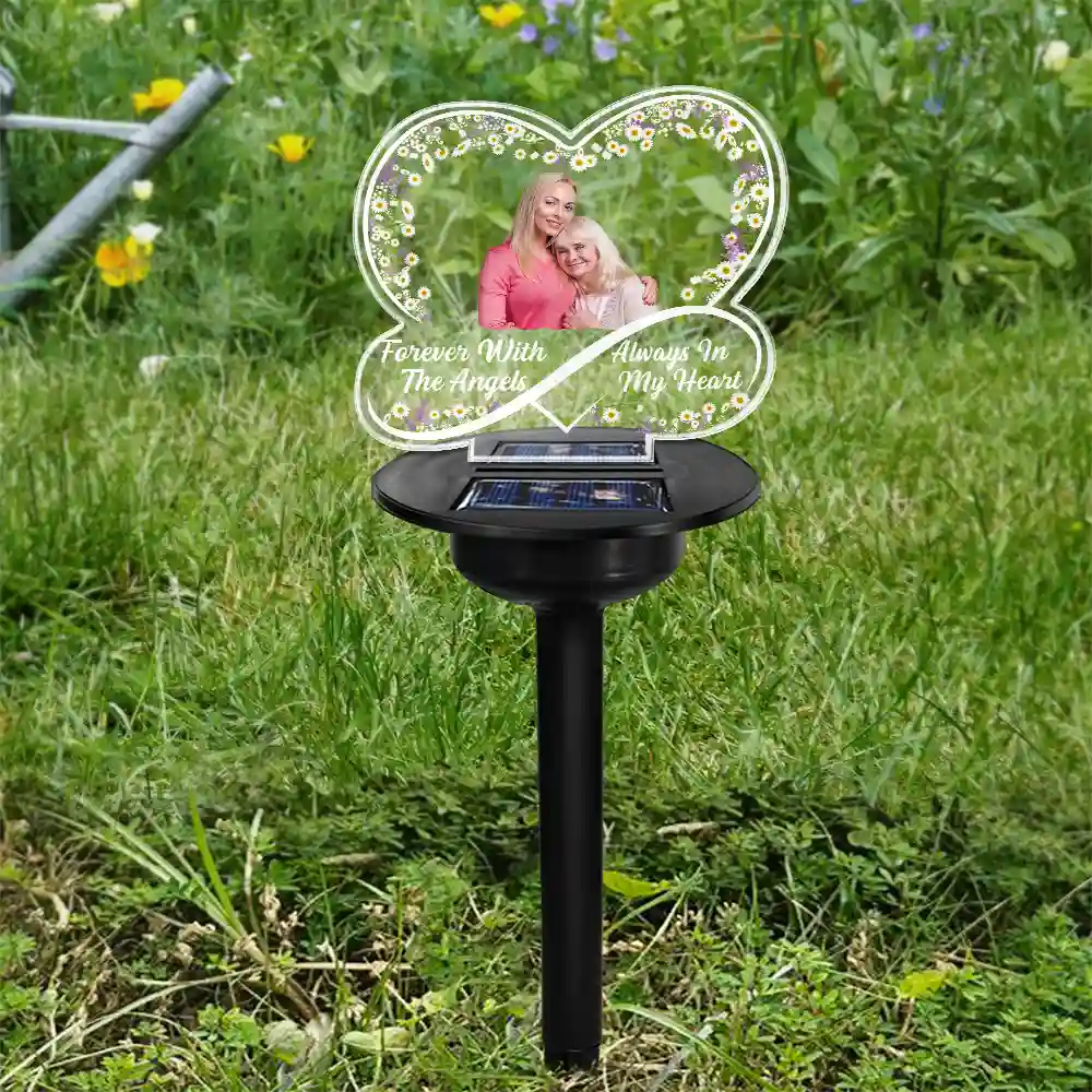 Custom Photo Forever With The Angels - Personalized Solar Light - Image 5