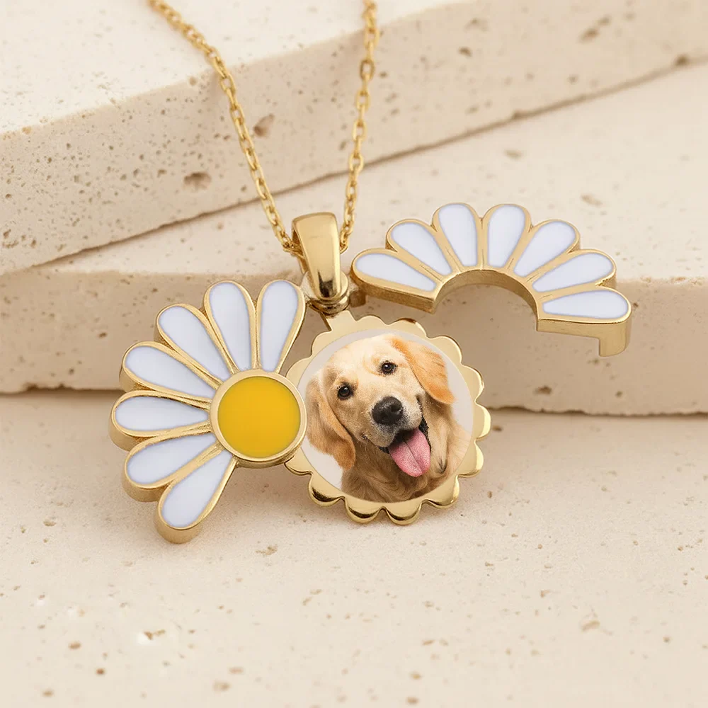 Custom Photo Frame For Pet Mom - Personalized Hidden Message Necklace - Image 3