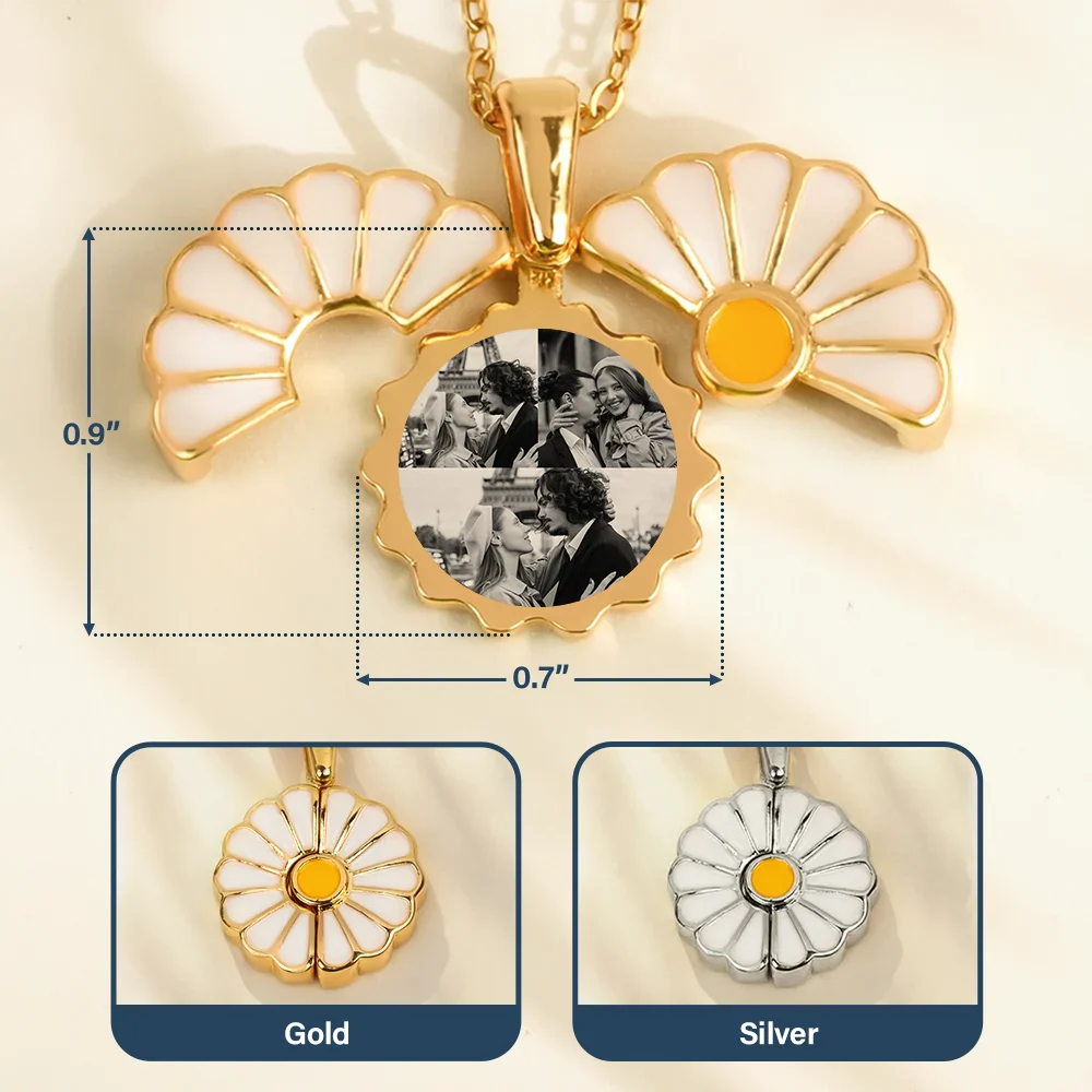 Custom Photo Frame For Women - Personalized Hidden Message Necklace - Image 6