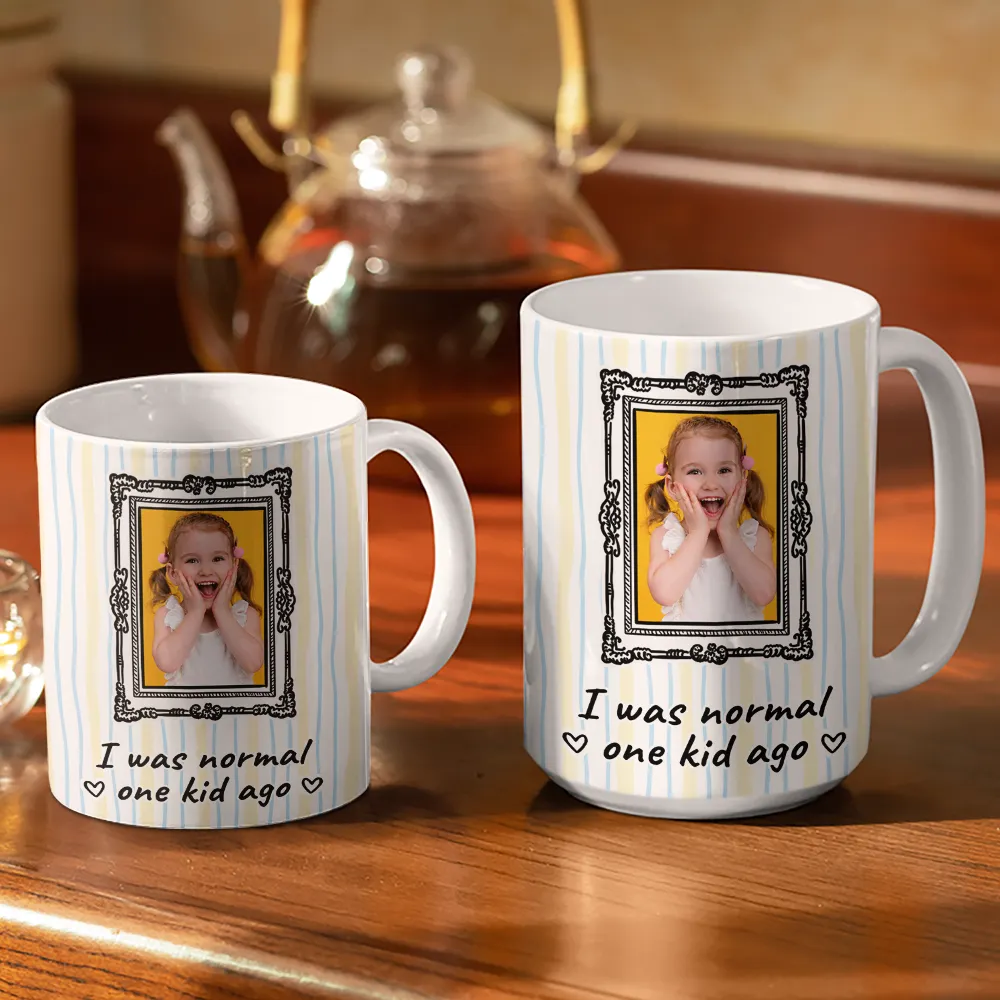 Custom Photo Frames Normal Mom - Personalized White Edge-to-Edge Mug - Image 3