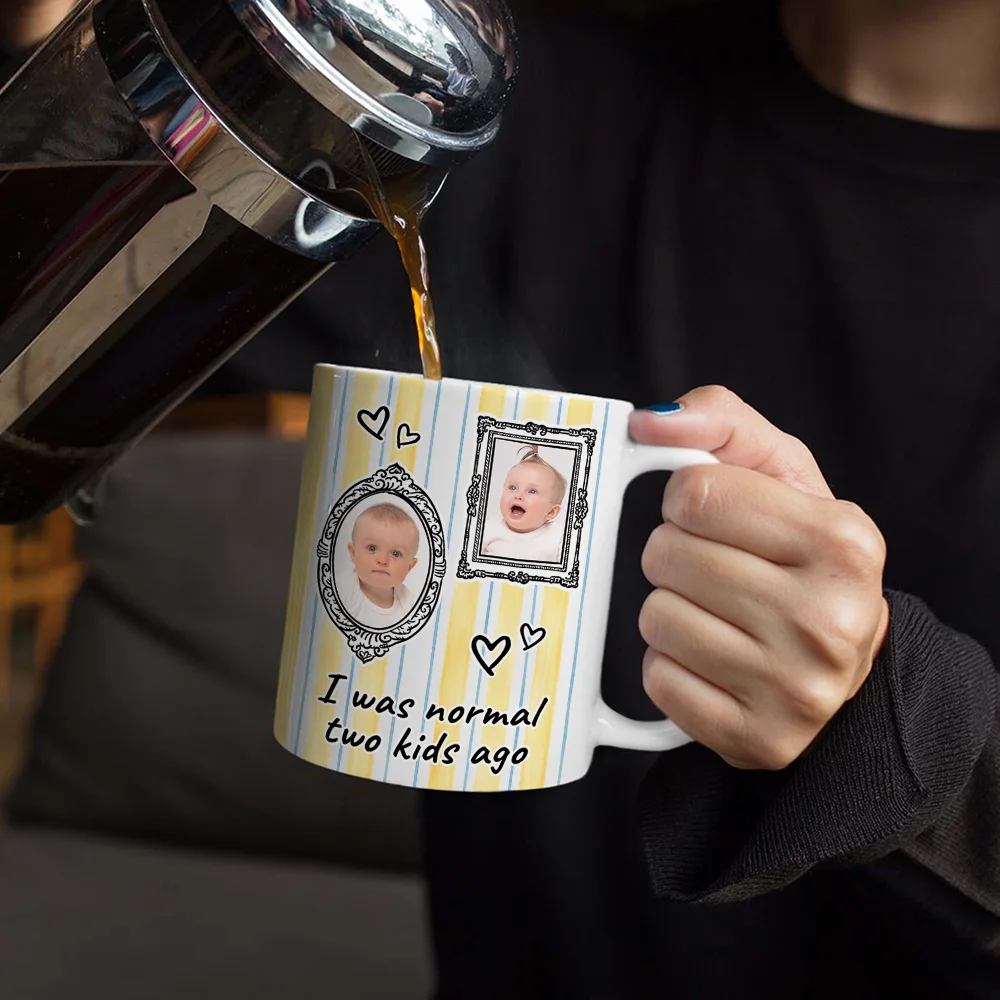 Custom Photo Frames Normal Mom - Personalized White Edge-to-Edge Mug - Image 4