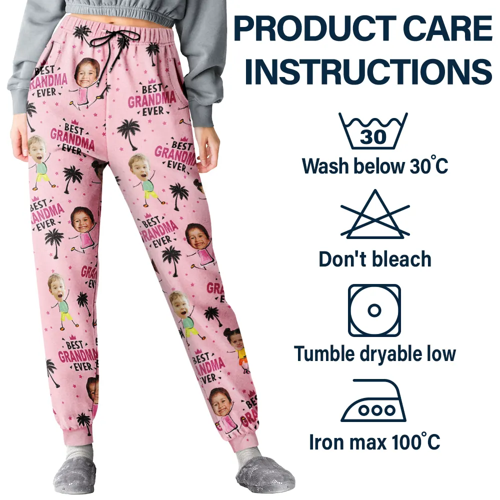Custom Photo Funny And Cute Best Mom Ever - Personalized Pajama Pants - Image 6