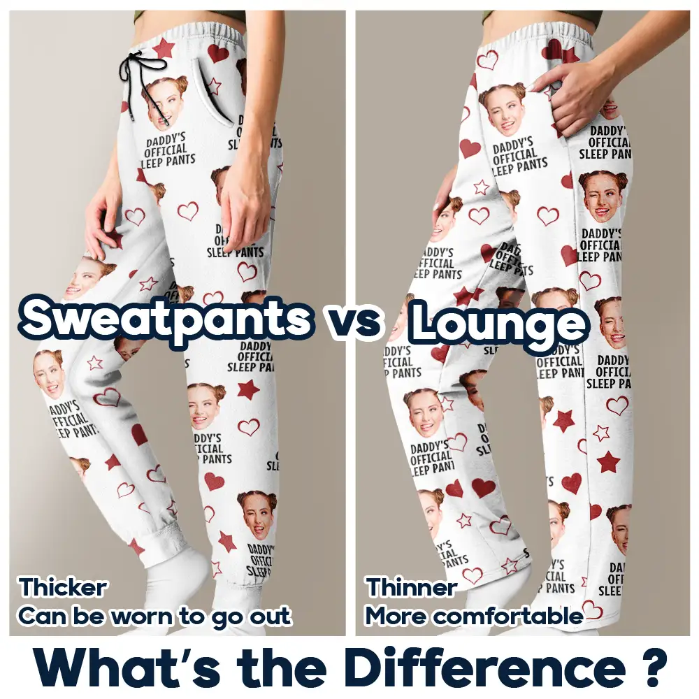 Custom Photo Funny Couple Daddy's Official Sleep Pants - Personalized Pajama Pants - Image 7