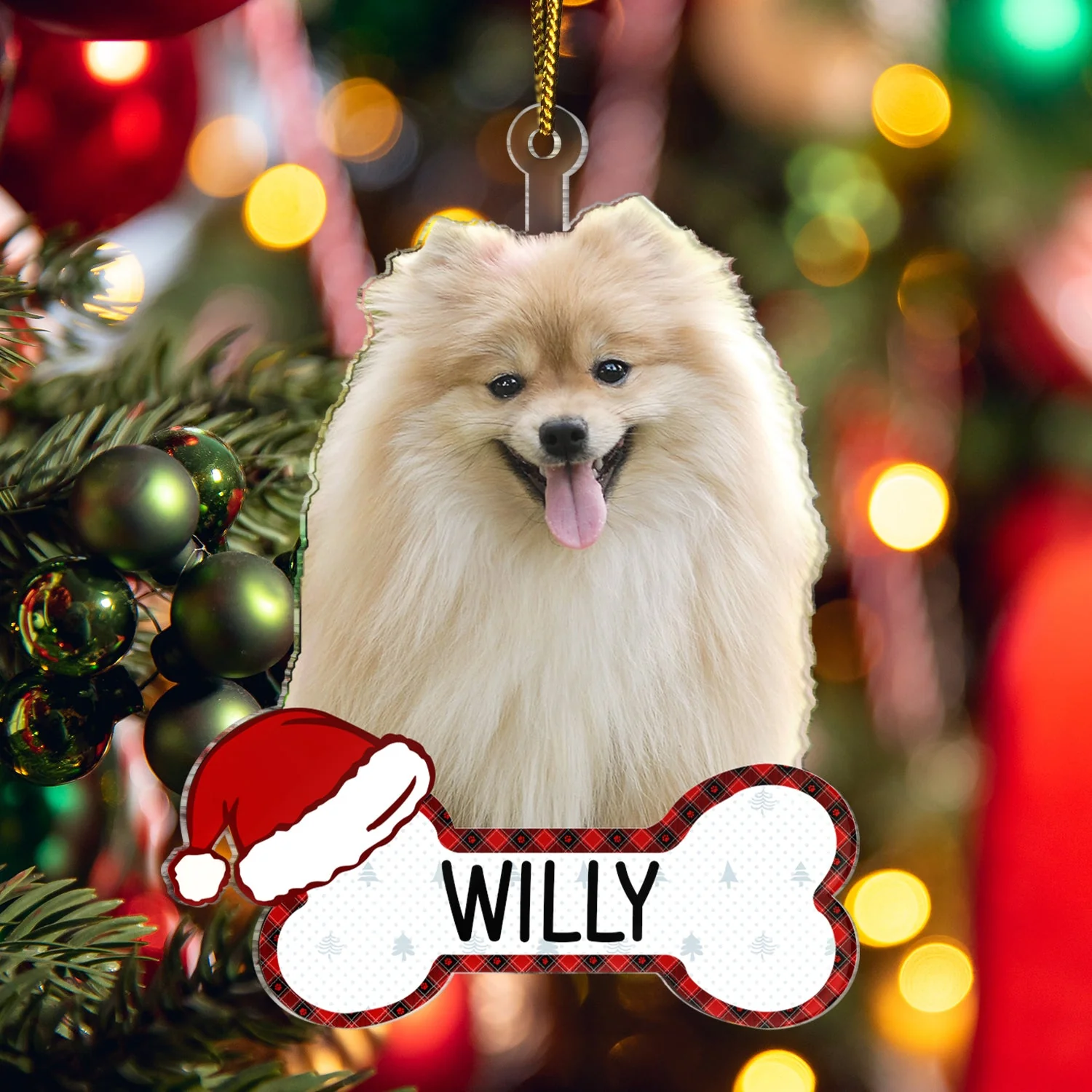 Custom Photo Funny Dog Cat - Christmas Gift For Pet Lovers - Personalized Cutout Acrylic Ornament - Image 6