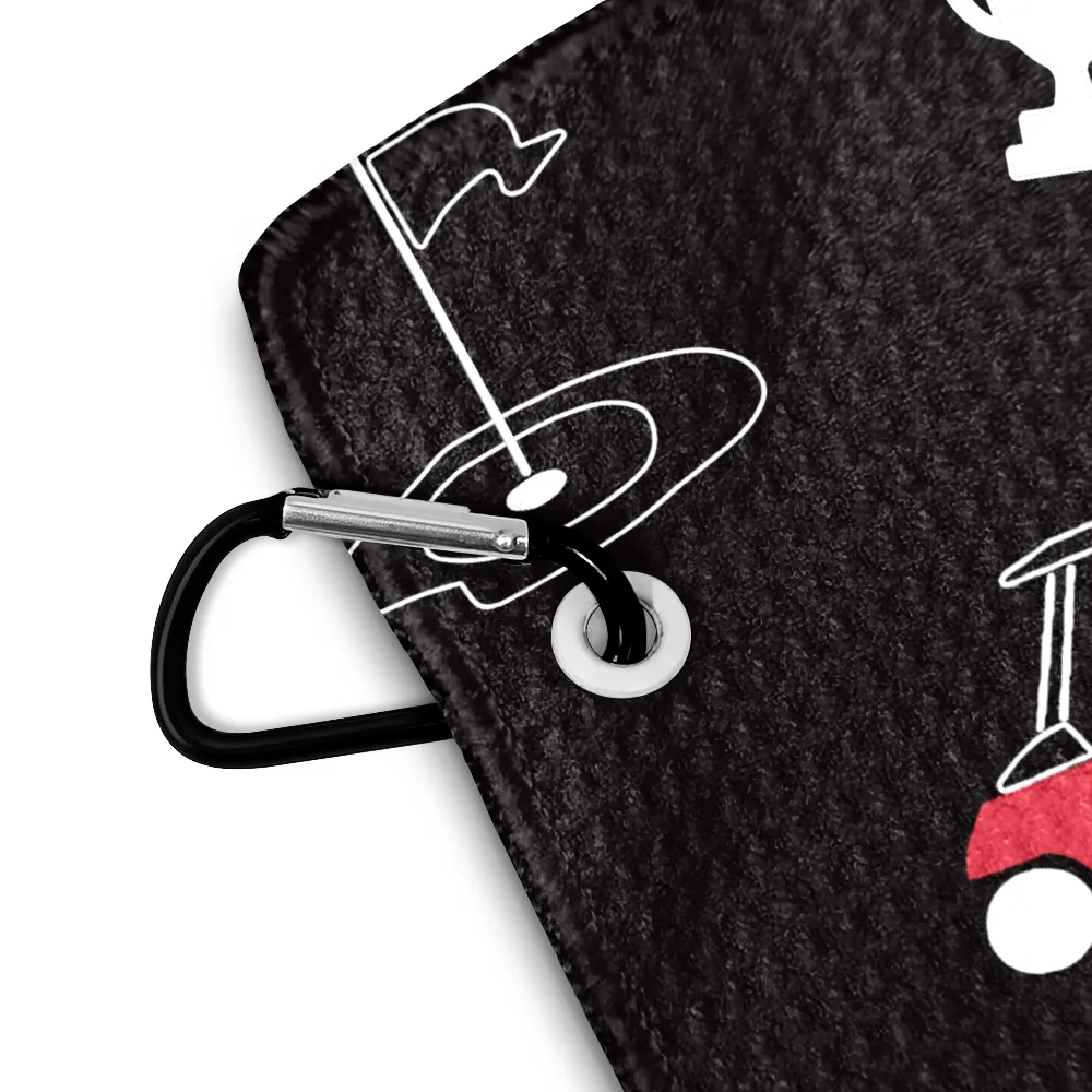 Custom Photo Funny Dog Cat - Personalized Golf Towel - Image 4