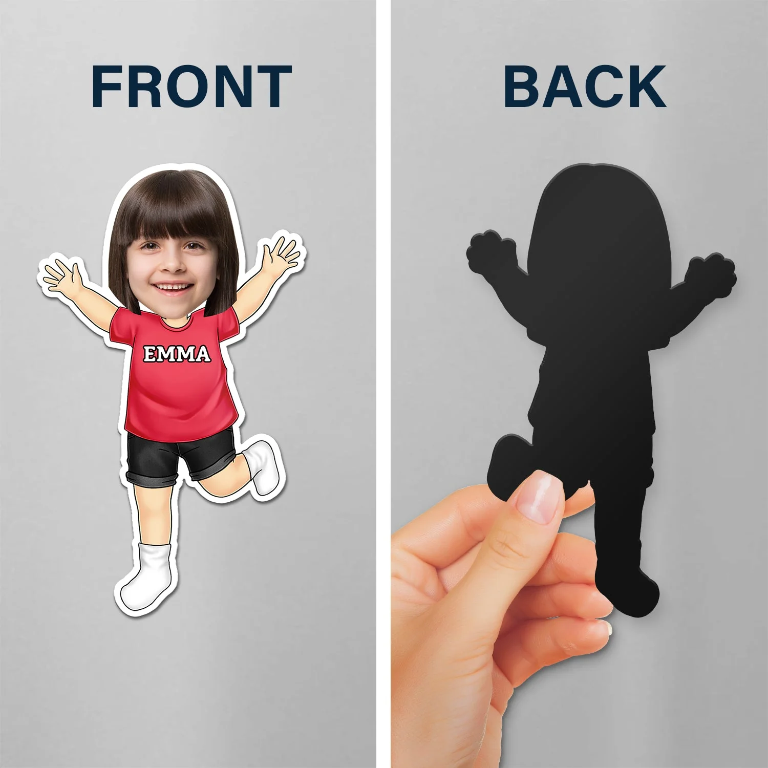 Custom Photo Funny Face Happy Kid - Gift For Grandkids, Siblings - Personalized Magnet - Image 5