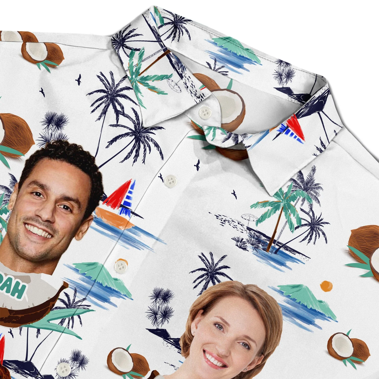 Custom Photo Funny Family Face Vacation - Birthday, Loving Gift For Husband, Wife, Couples, Dad, Mom - Personalized Custom Hawaiian Shirt - Image 4