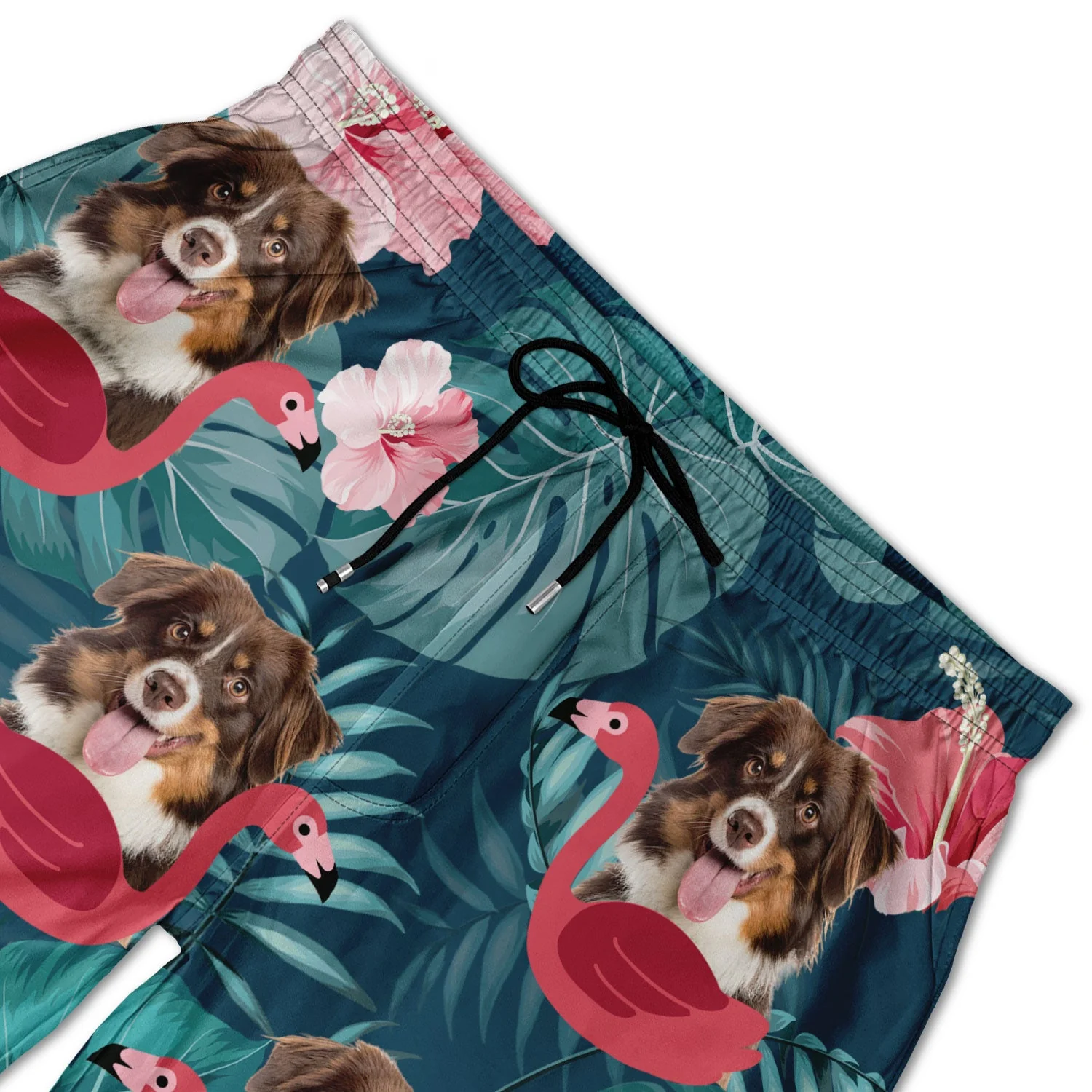 Custom Photo Funny Family Pet Face - Gift For Couples, Best Friends, Siblings, Dog And Cat Lovers - Personalized Custom Unisex Beach Shorts - Image 6