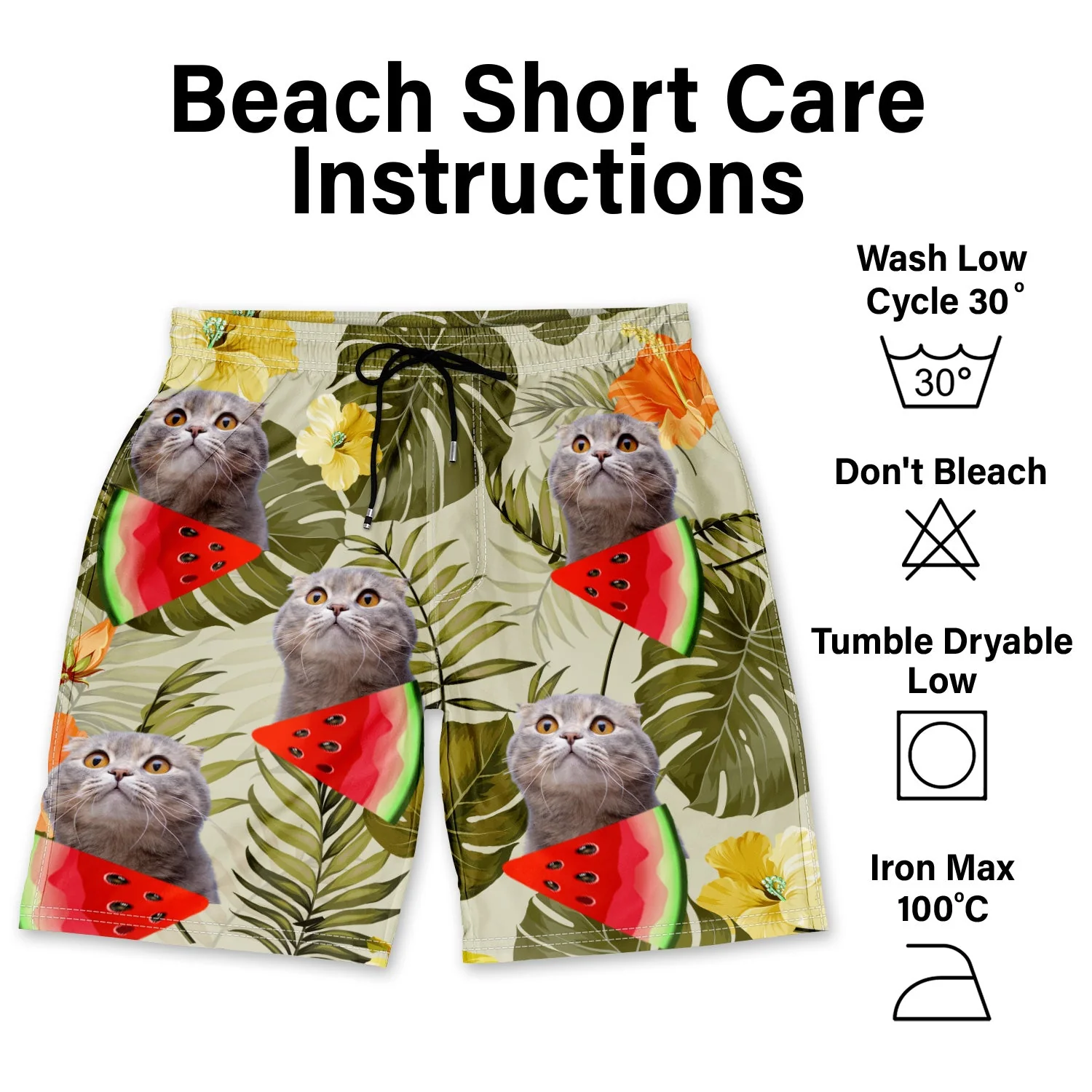 Custom Photo Funny Family Pet Face - Gift For Couples, Best Friends, Siblings, Dog And Cat Lovers - Personalized Custom Unisex Beach Shorts - Image 7