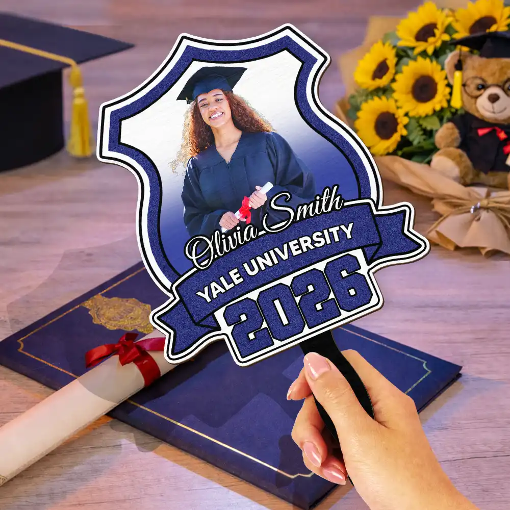 Custom Photo Funny Graduation Prop - Personalized Graduation Handheld Fan - Image 4