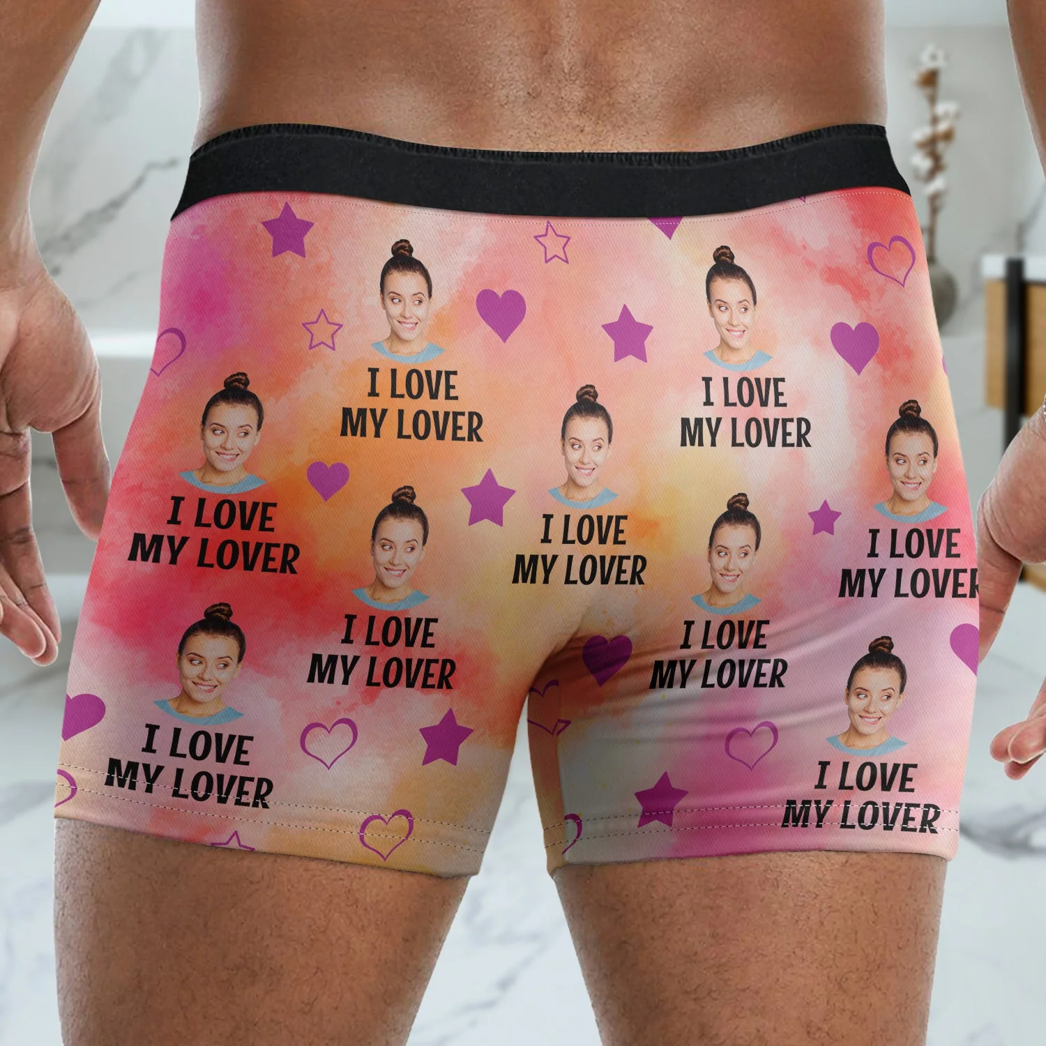 Custom Photo Funny I Love My Lover - Gift For Husband, Boyfriend - Personalized Men's Boxer Briefs - Image 5
