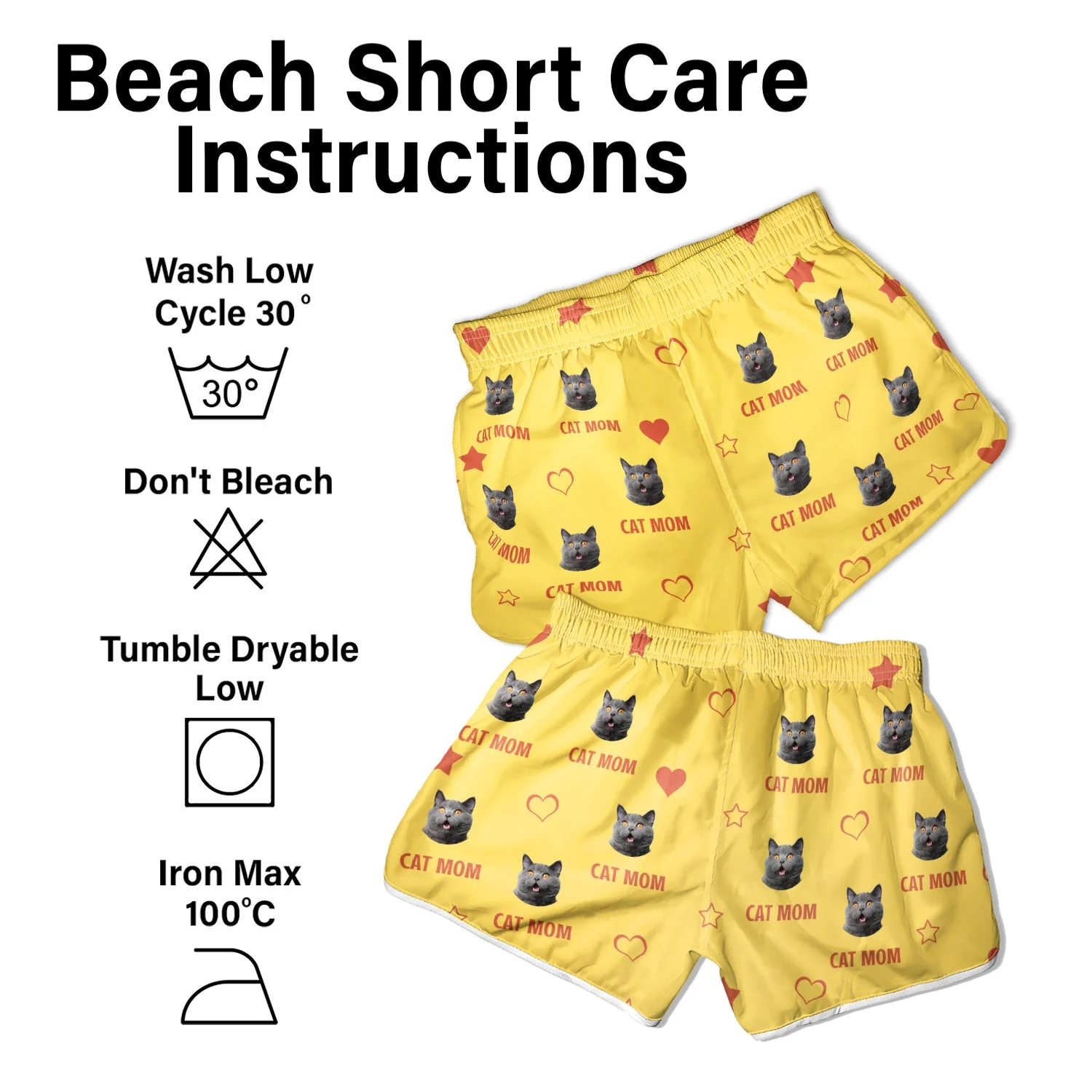 Custom Photo Funny I Love My Lover Mom - Gift For Wife, Girlfriends, Mothers, Pet Lovers - Personalized Women Beach Shorts - Image 7