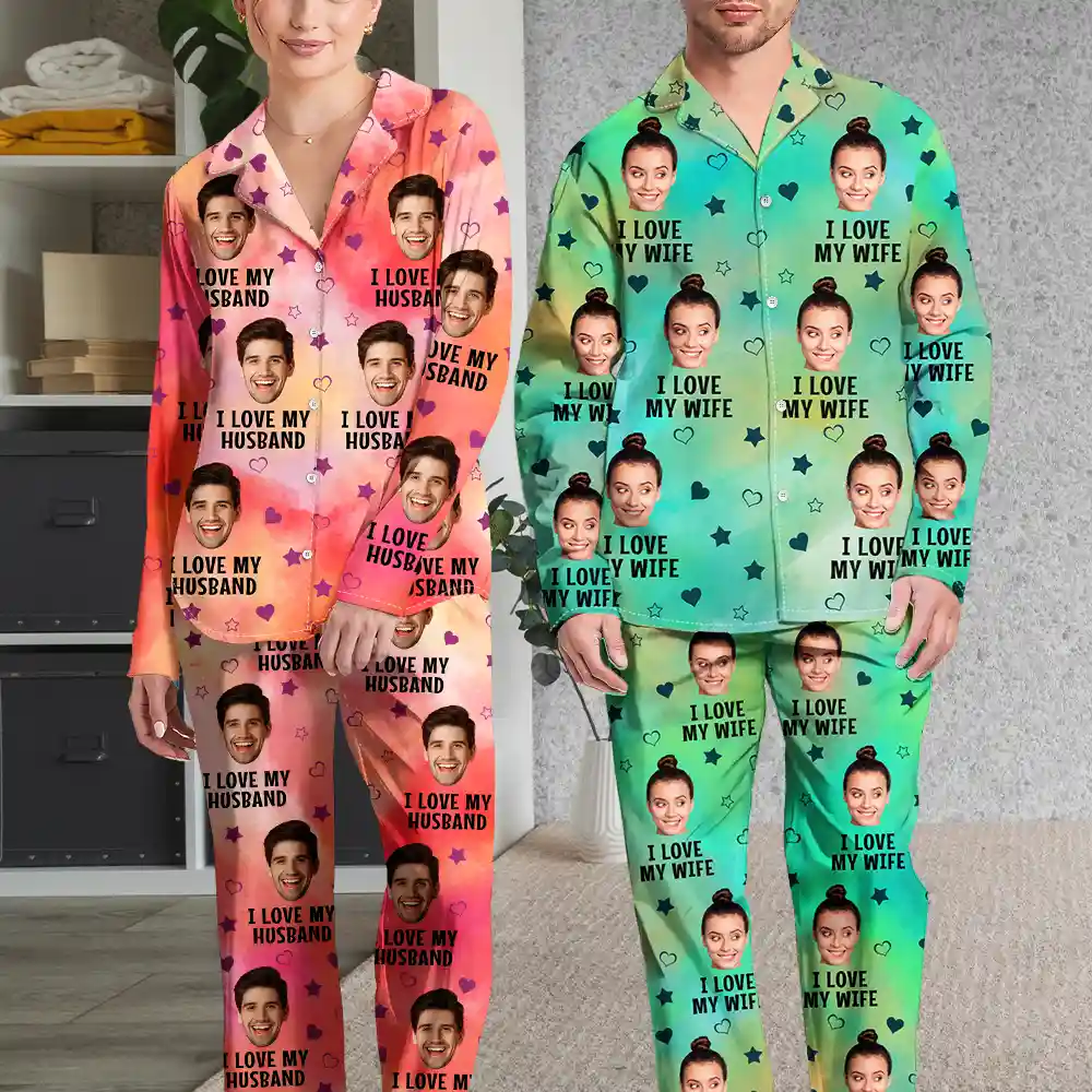 Custom Photo Funny I Love My Lover - Personalized Long Pajamas Set - Image 4