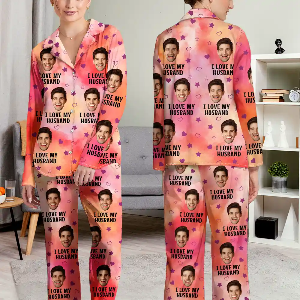 Custom Photo Funny I Love My Lover - Personalized Long Pajamas Set - Image 5