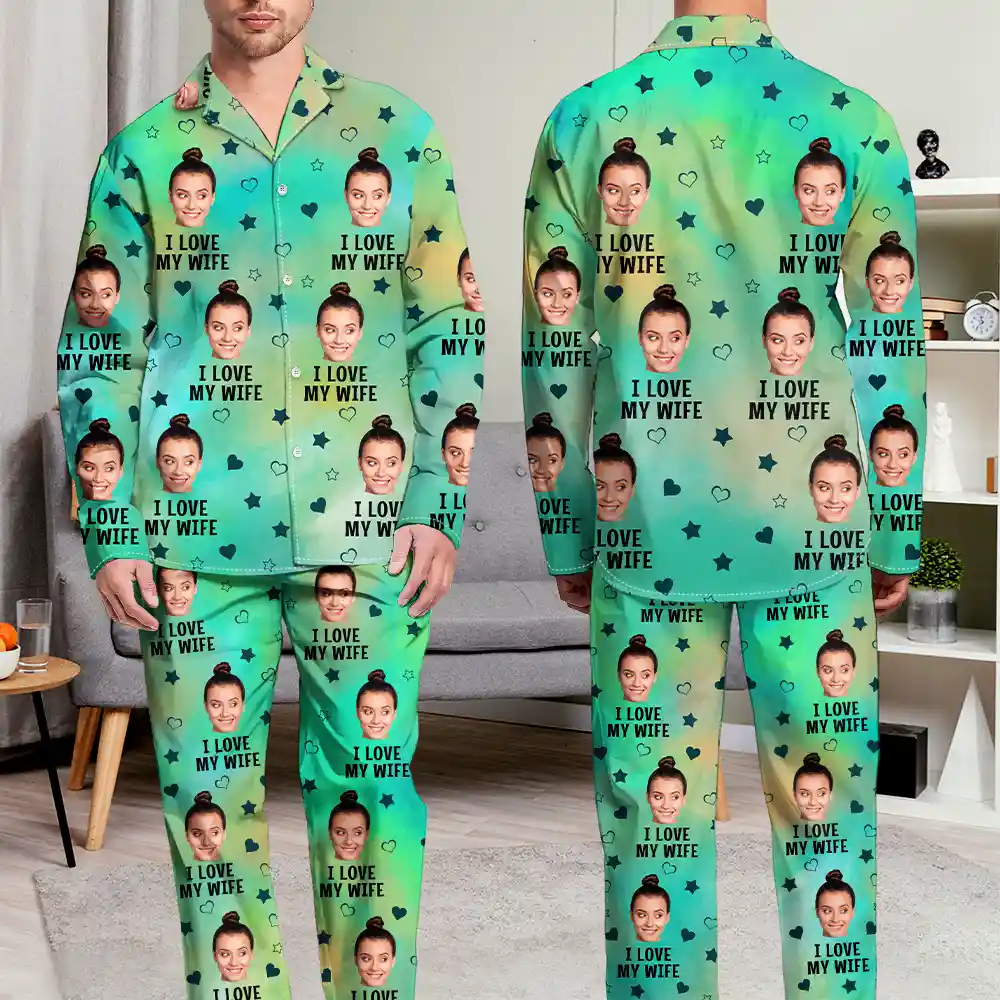 Custom Photo Funny I Love My Lover - Personalized Long Pajamas Set - Image 6