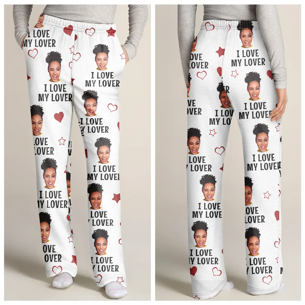 Custom Photo Funny I Love My Lover - Personalized Pajama Pants - Image 4