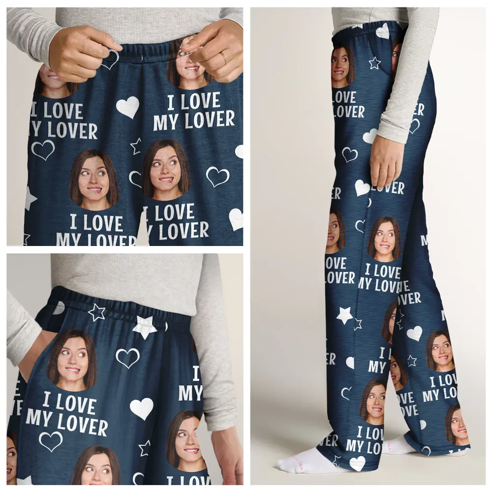 Custom Photo Funny I Love My Lover - Personalized Pajama Pants - Image 8