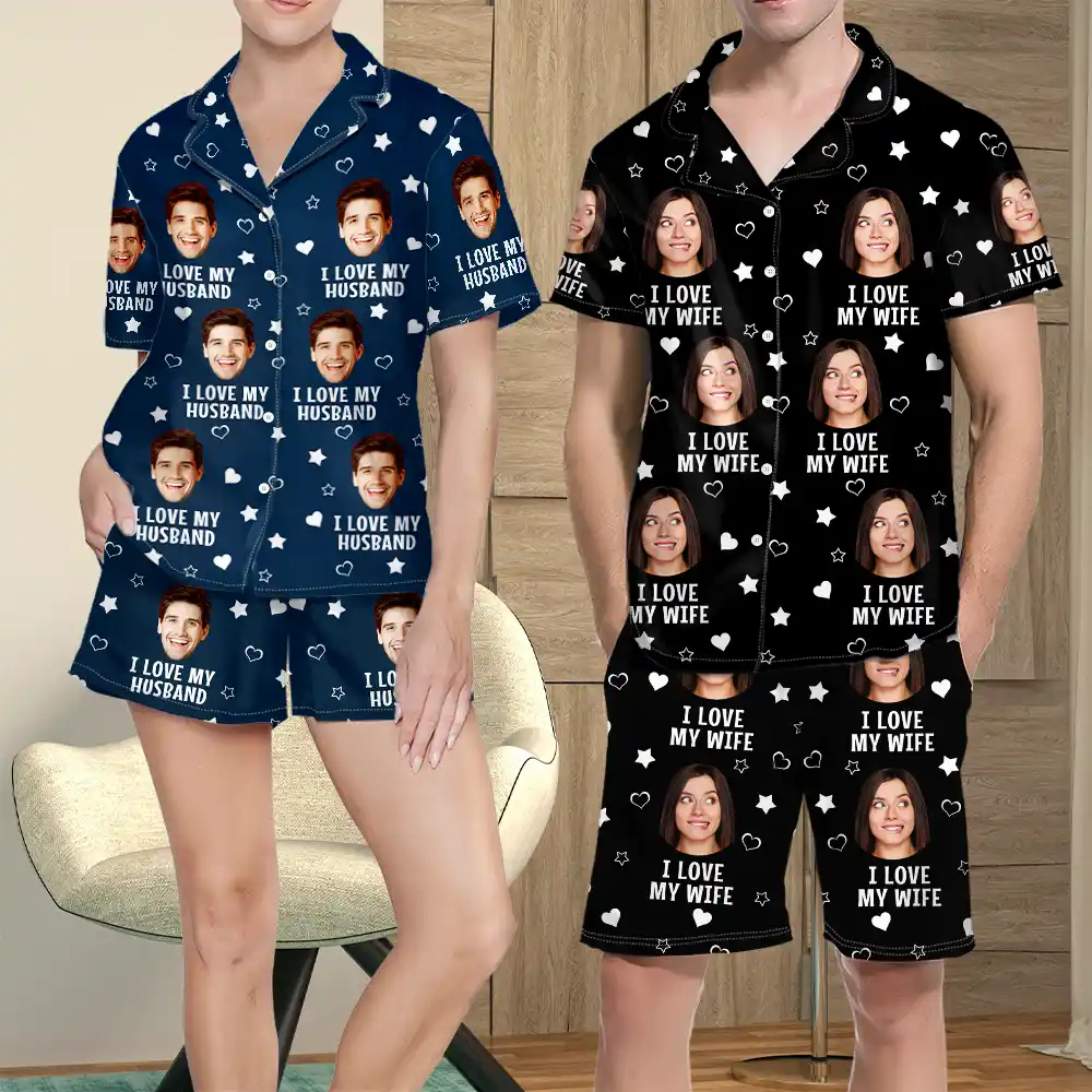 Custom Photo Funny I Love My Lover - Personalized Short Pajamas Set - Image 4