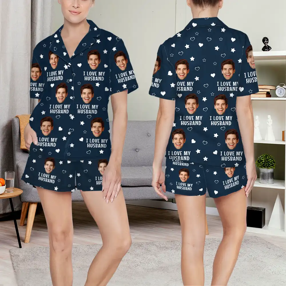 Custom Photo Funny I Love My Lover - Personalized Short Pajamas Set - Image 6