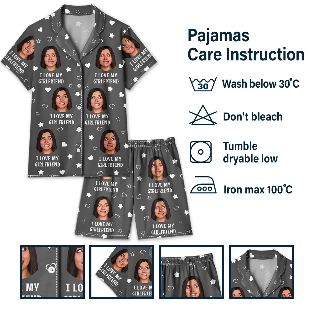 Custom Photo Funny I Love My Lover - Personalized Short Pajamas Set - Image 8