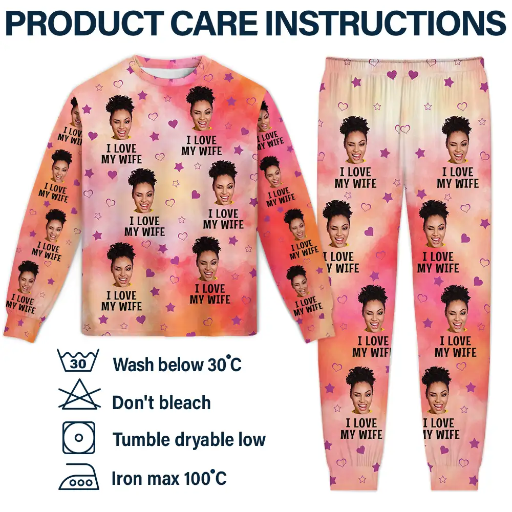 Custom Photo Funny I Love My Lover - Personalized Unisex Pajamas Set - Image 6
