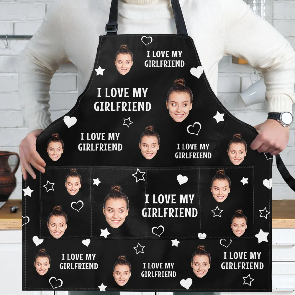 Custom Photo Funny I Love My Wife Husband - Personalized Apron - Image 3