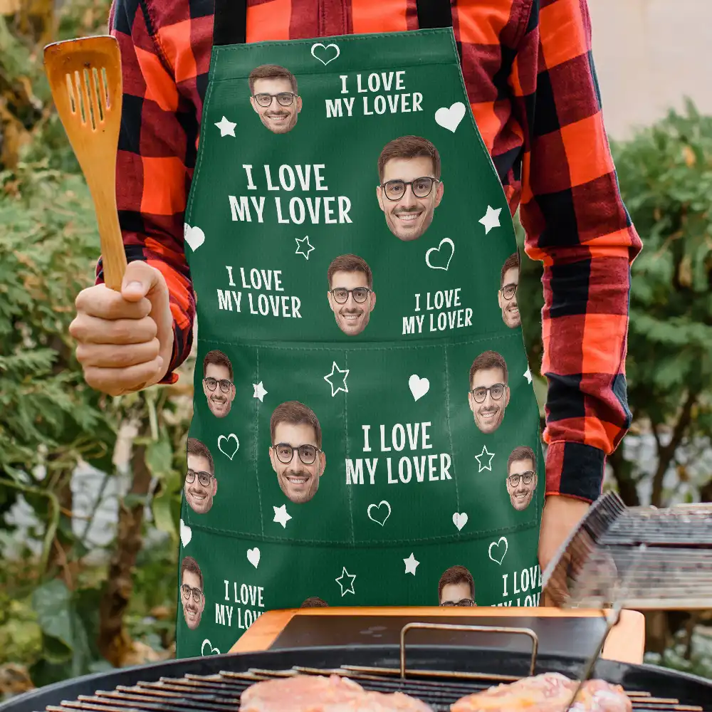 Custom Photo Funny I Love My Wife Husband - Personalized Apron - Image 4
