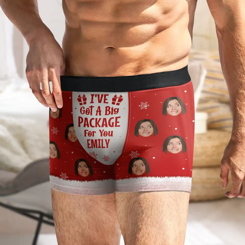 Custom Photo Funny I've Got A Big Package For You Husband - Personalized Men's Boxer Briefs - Image 6