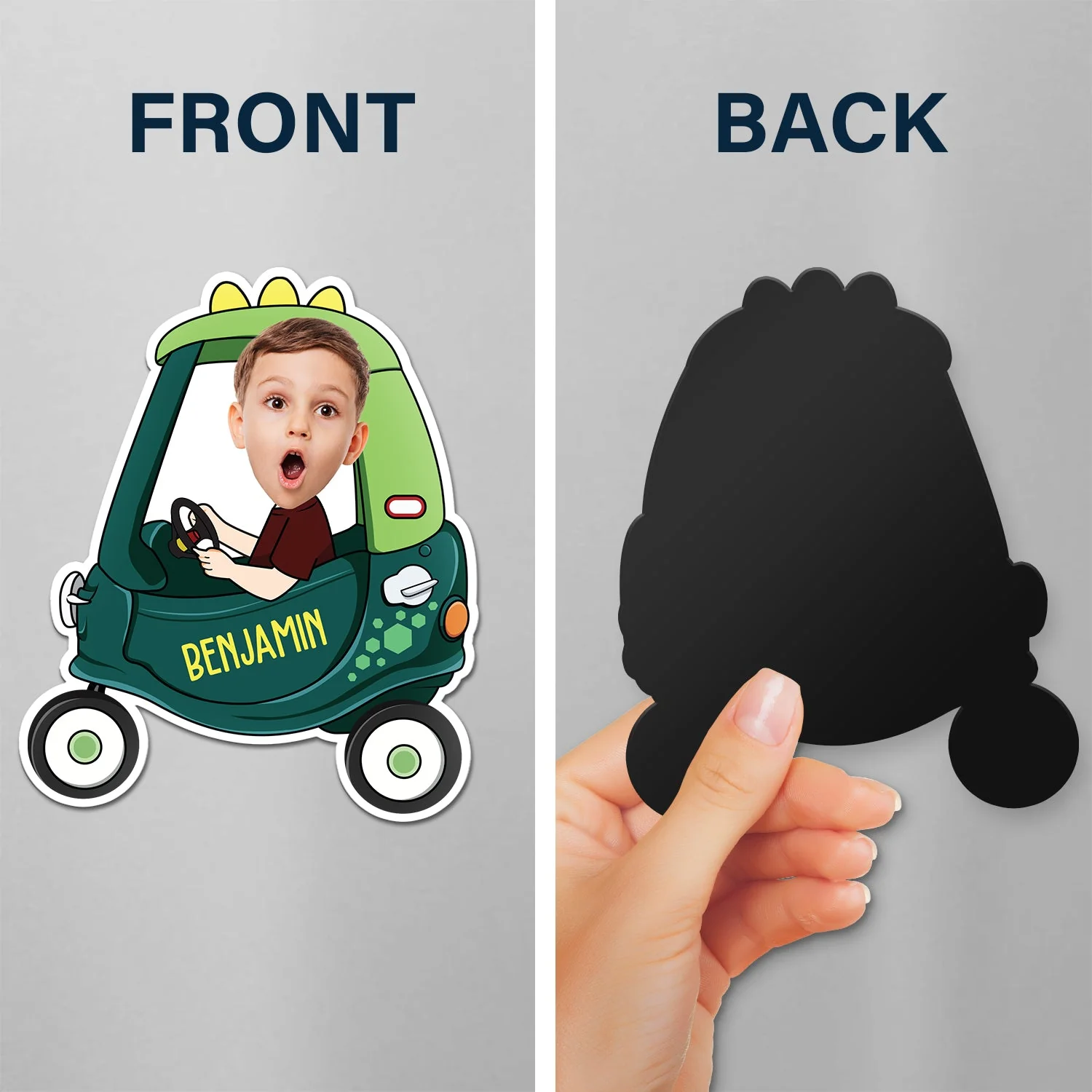 Custom Photo Funny Kid Driver - Gift For Children, Grandkids, Parents, Grandparents - Personalized Magnet - Image 5