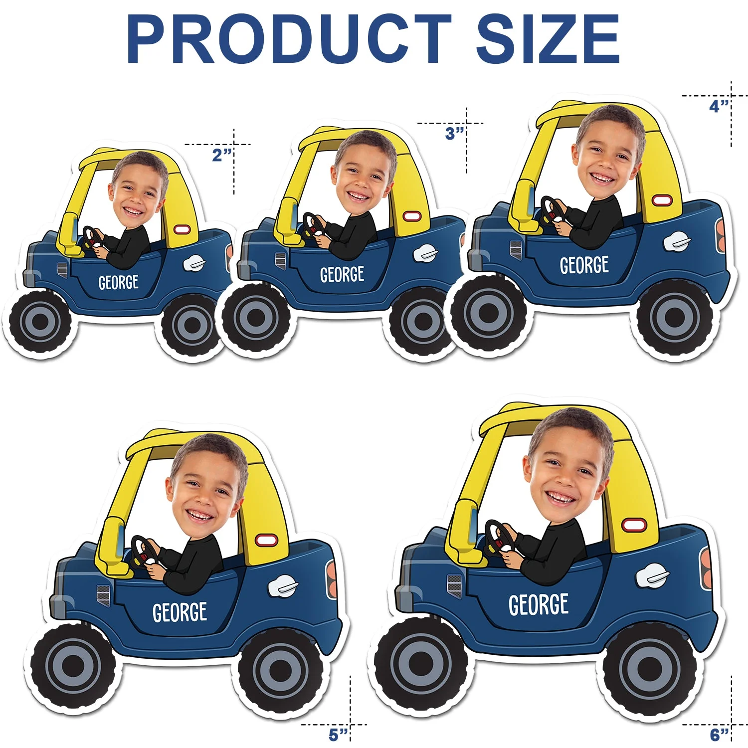 Custom Photo Funny Kid Driver - Gift For Children, Grandkids, Parents, Grandparents - Personalized Magnet - Image 6