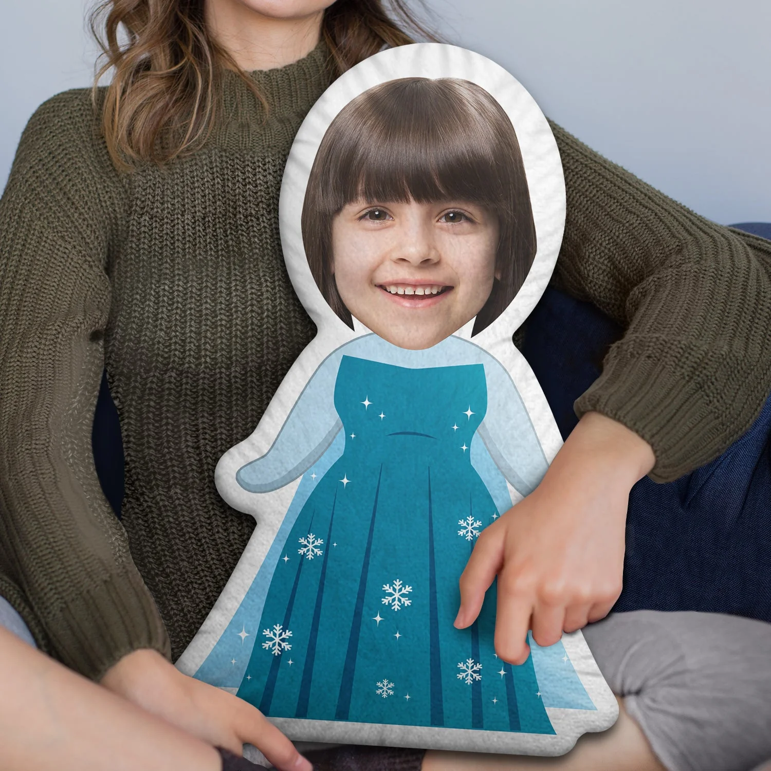 Custom Photo Funny Kid Fairy Tale Cosplay - Gift For Children, Grandkids - Personalized Custom Shaped Pillow - Image 3