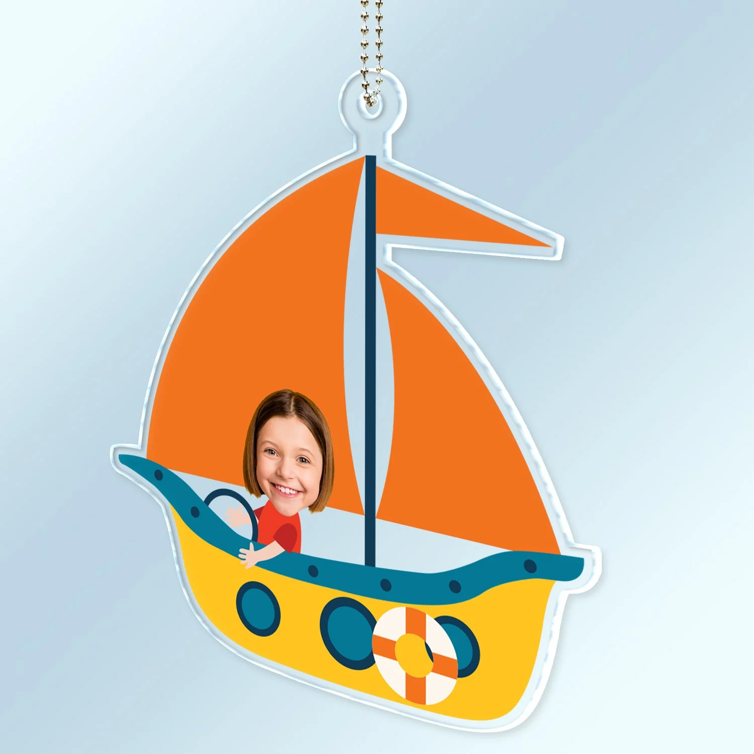 Custom Photo Funny Kid Vehicle - Gift For Children, Grandkids, Parents, Grandparents - Personalized Acrylic Car Hanger - Image 3
