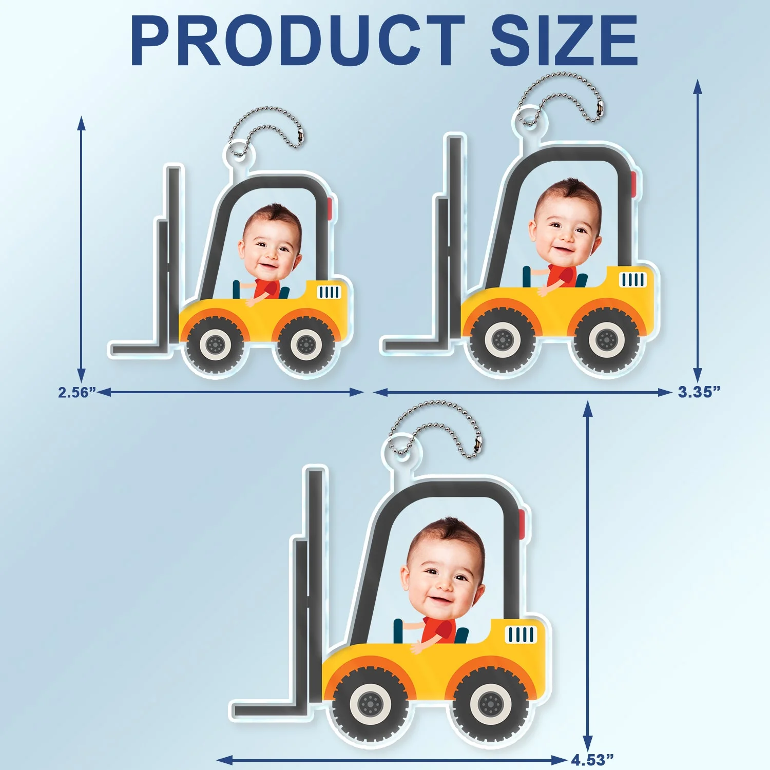 Custom Photo Funny Kid Vehicle - Gift For Children, Grandkids, Parents, Grandparents - Personalized Acrylic Car Hanger - Image 5