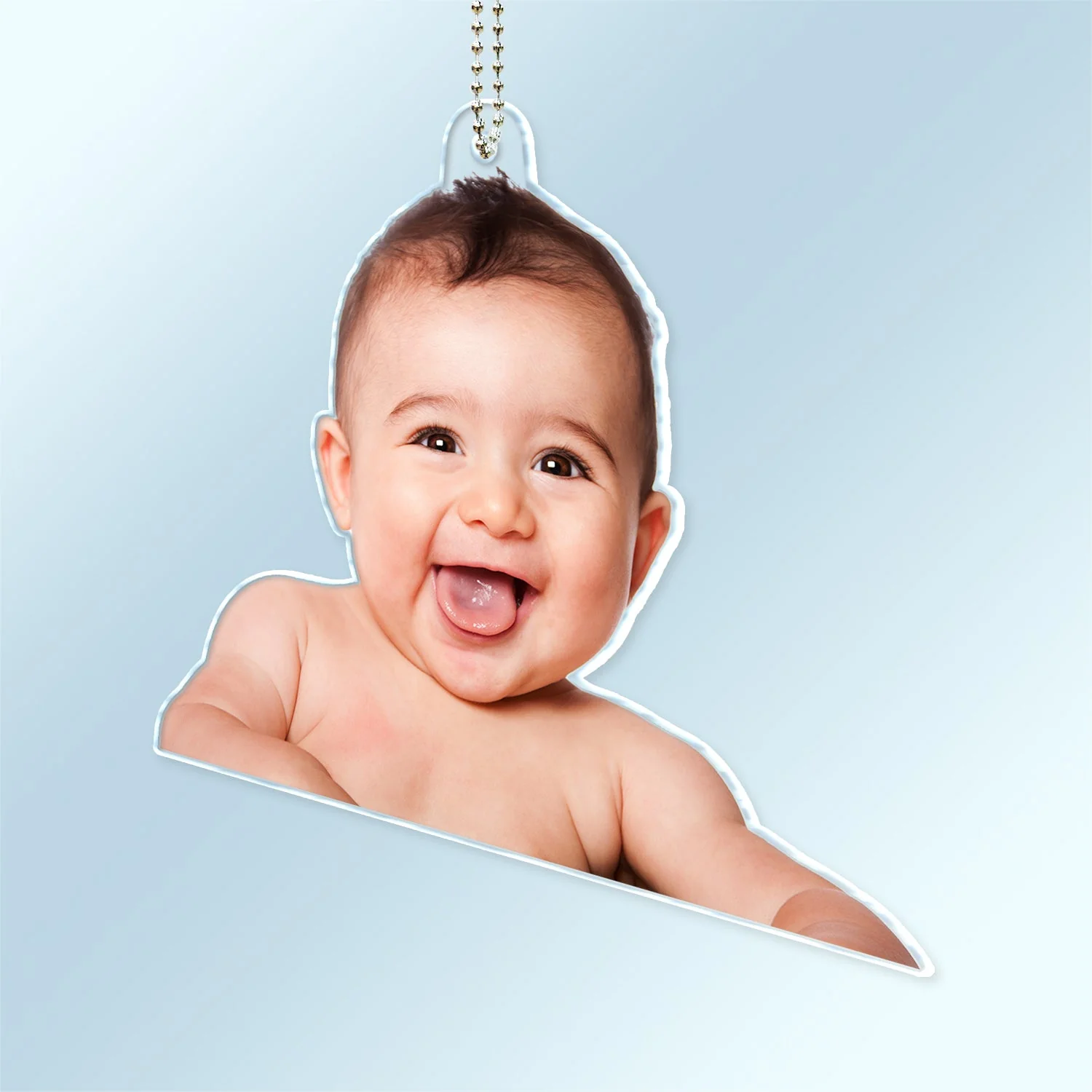 Custom Photo Funny Kids Siblings - Gift For Parents, Grandparents - Personalized Acrylic Car Hanger - Image 3