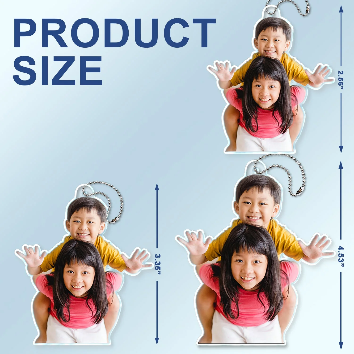 Custom Photo Funny Kids Siblings - Gift For Parents, Grandparents - Personalized Acrylic Car Hanger - Image 5