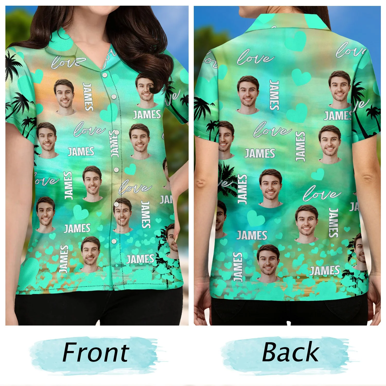 Custom Photo Funny Love - Gift For Husband, Boyfriend - Personalized Hawaiian Shirt - Image 5