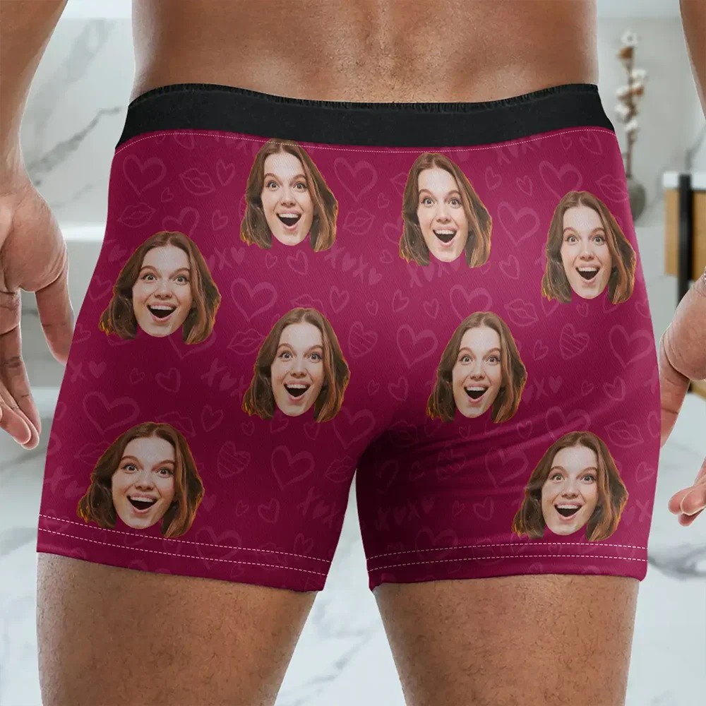 Custom Photo Funny My Favorite Bone - Personalized Men's Boxer Briefs - Image 4