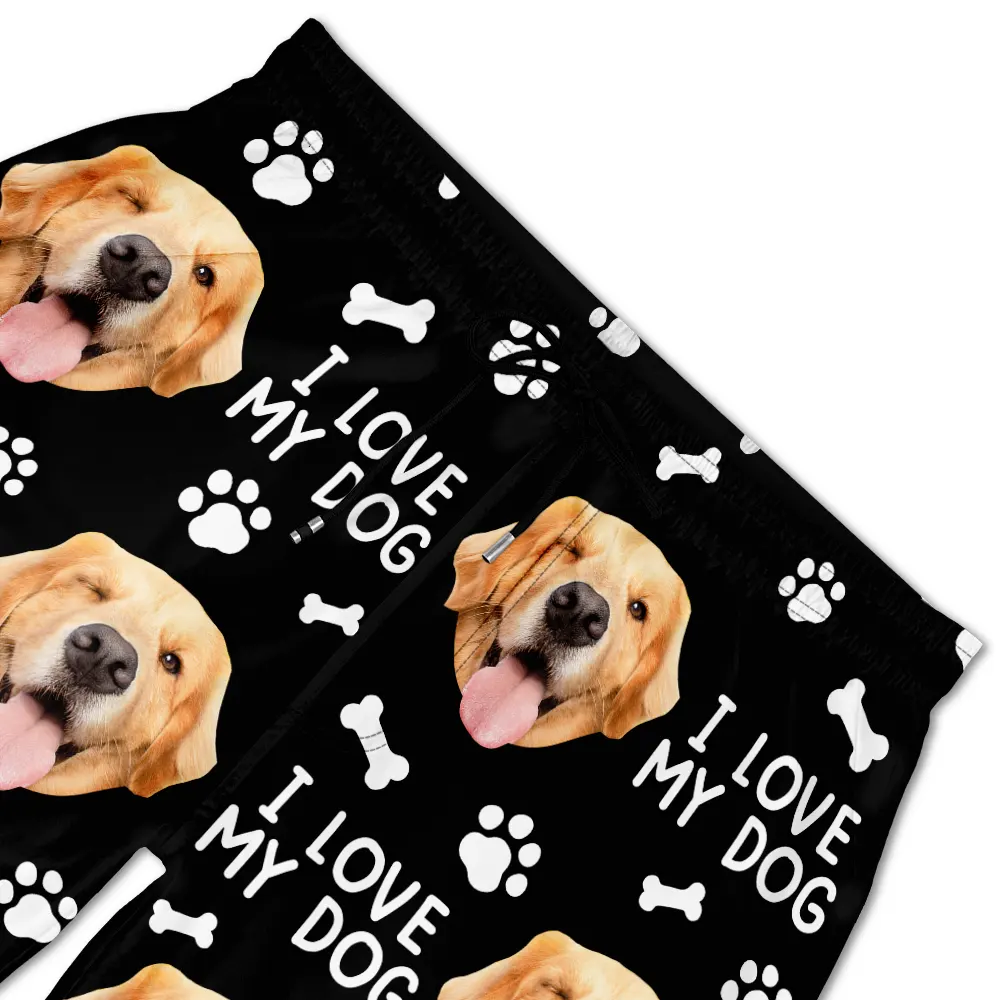 Custom Photo Funny Pet Faces - Personalized Unisex Beach Shorts - Image 6