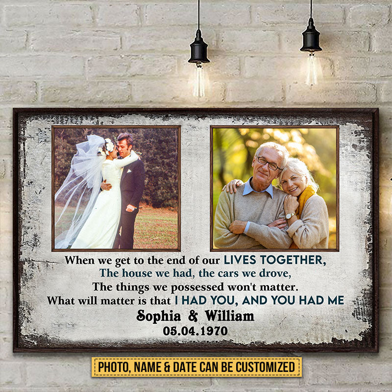 Custom Photo Gift Old Couple When We Get Anniversary Gift Custom Poster, Wedding, Sympathy, Memorial Gift, Wall Pictures, Wall Art, Wall Decor, Grandparents Day Gifts - Image 3