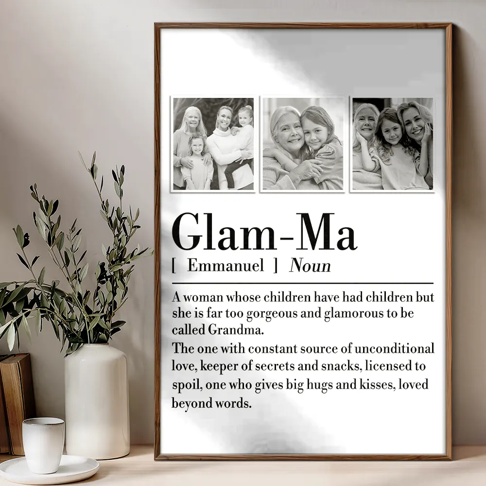 Custom Photo Glamma A Constant Source Of Unconditional Love - Personalized Poster - Image 4