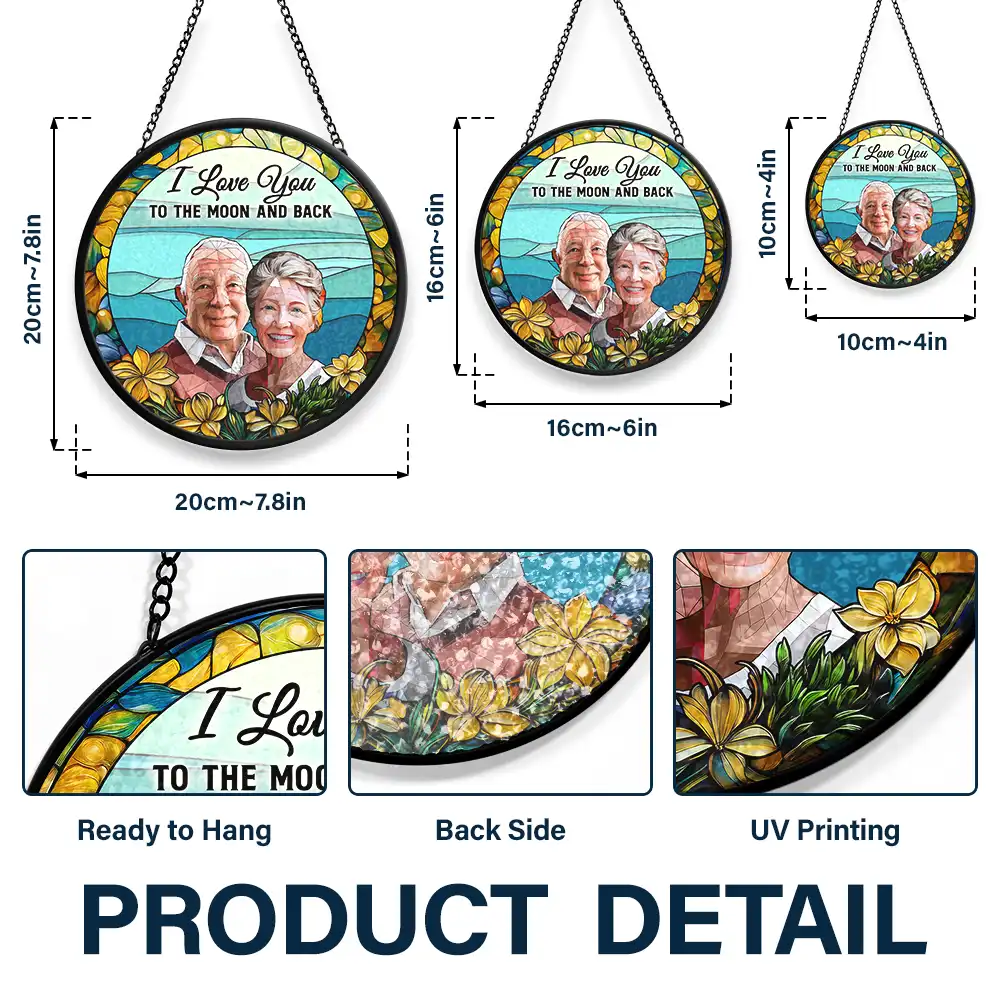 Custom Photo Glass Portrait You & Me We Got This Couple - Personalized Stained Glass Window Hanging Suncatcher - Image 4