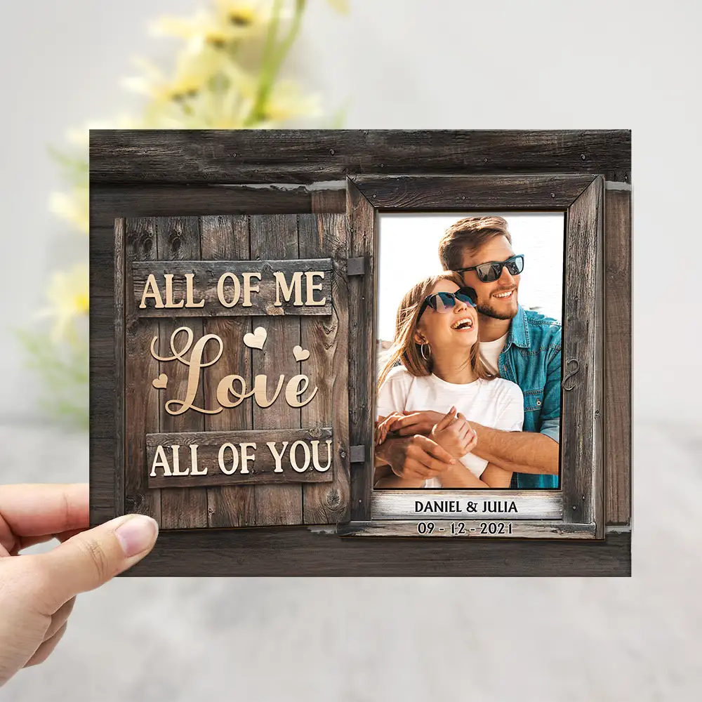 Custom Photo God Knew My Heart Needed You - Loving, Anniversary Gift For Couple, Spouse, Husband, Wife - Personalized 2-Layered Wooden Plaque With Stand - Image 3