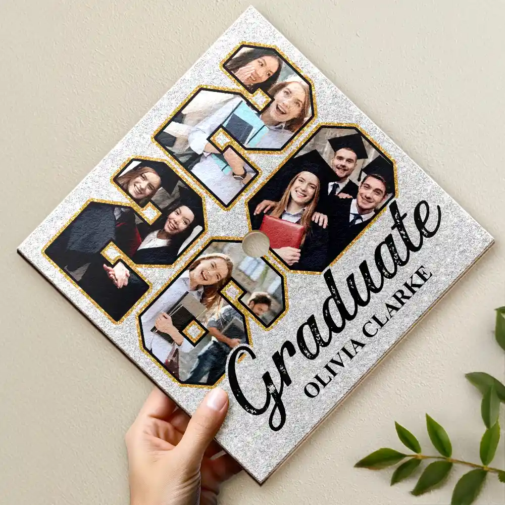Custom Photo Graduate Anniversary - Personalized Graduation Cap Topper - Image 2