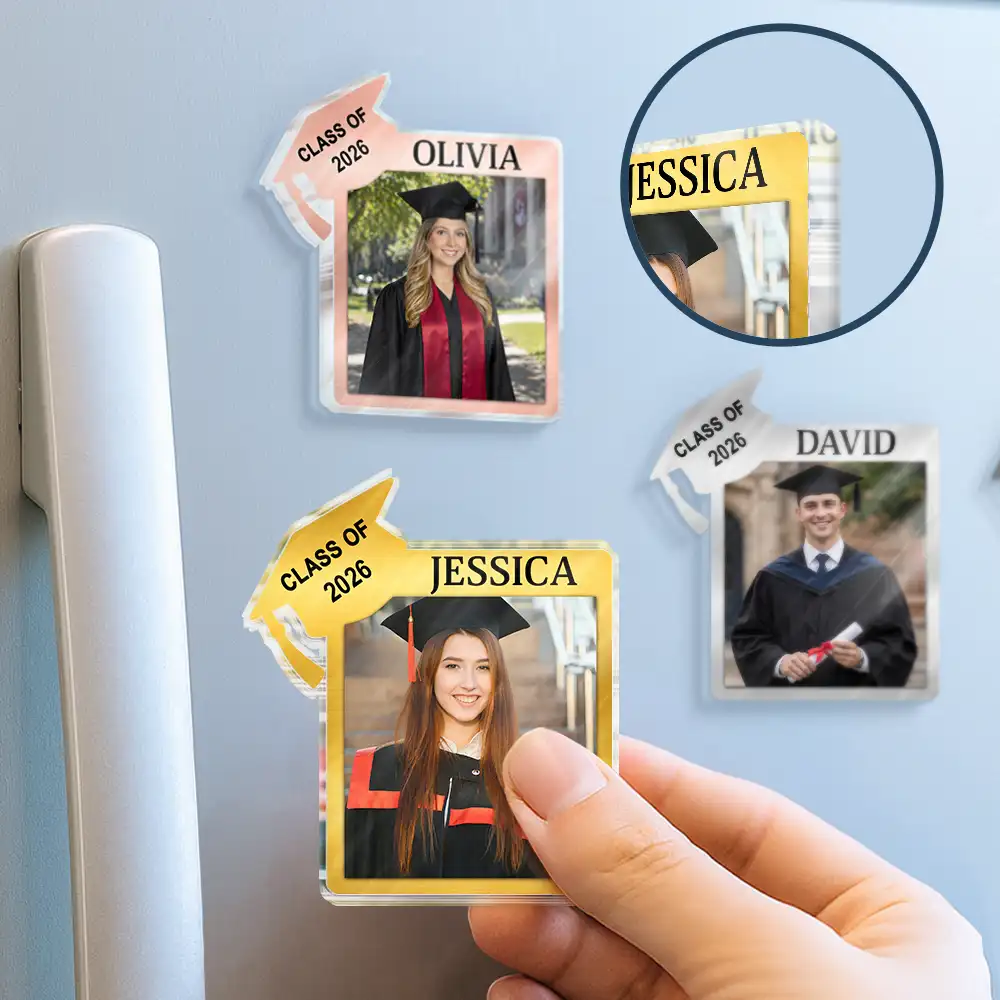 Custom Photo Graduation Keepsake - Personalized Acrylic Magnet - Image 2