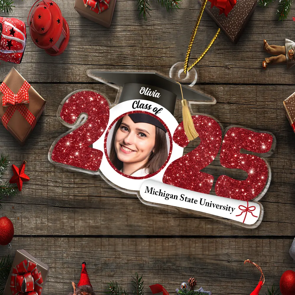 Custom Photo Graduation New Graduate - Personalized Custom Shaped Acrylic Ornament - Image 5