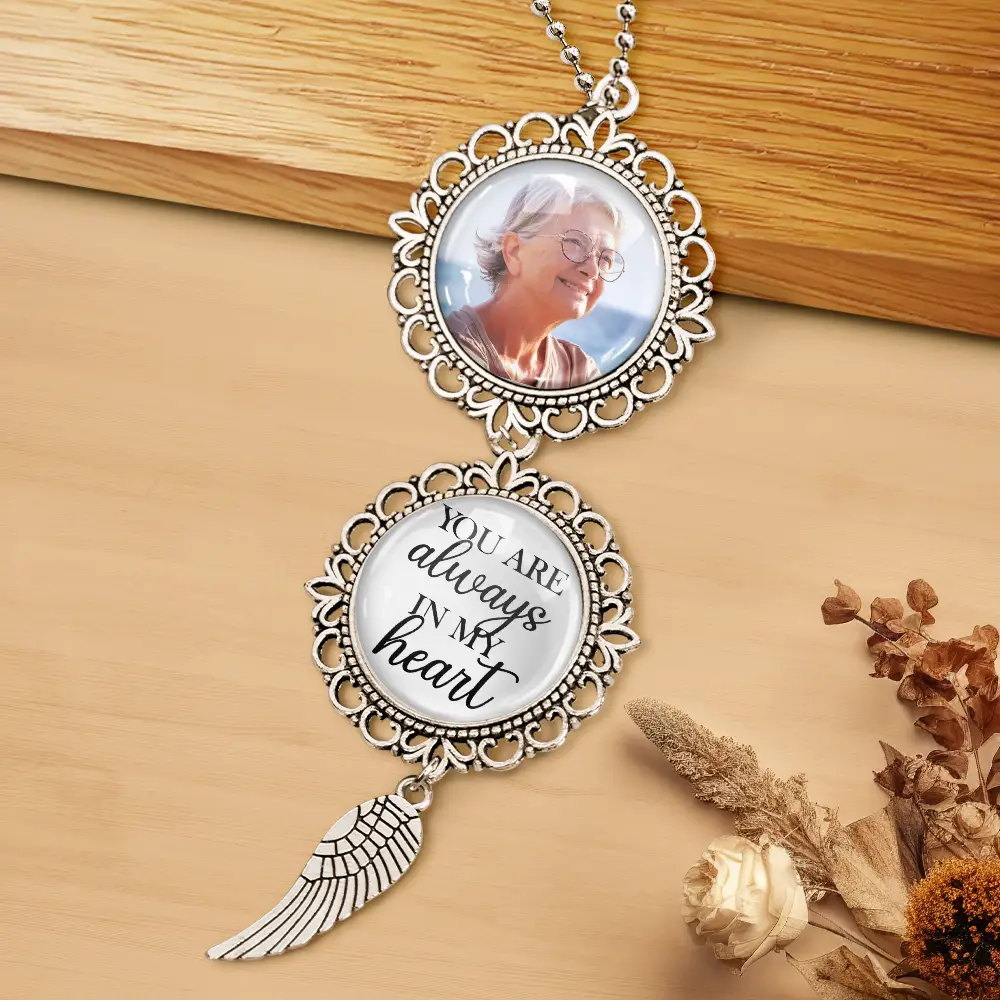 Custom Photo Graduation Walking Beside You Memorial - Personalised Photo Pendant Charm - Image 2